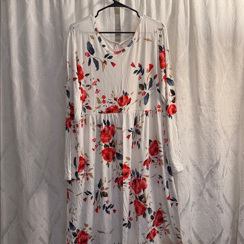 Floral Long Sleeve Maxi Dress
